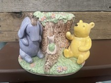 Disney Classic Winnie the Pooh Toothbrush Holder Pooh Bear Eeyore Piglet Ceramic