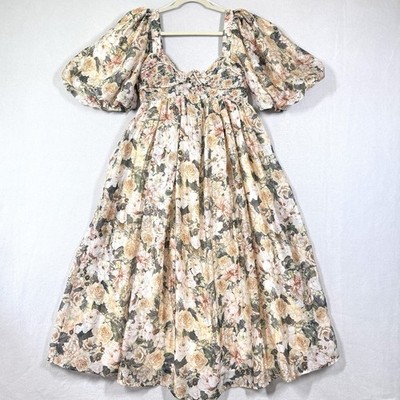 Worth Collective Dress Medium Harlow Maxi Floral Bump Friendly Cottage Garden