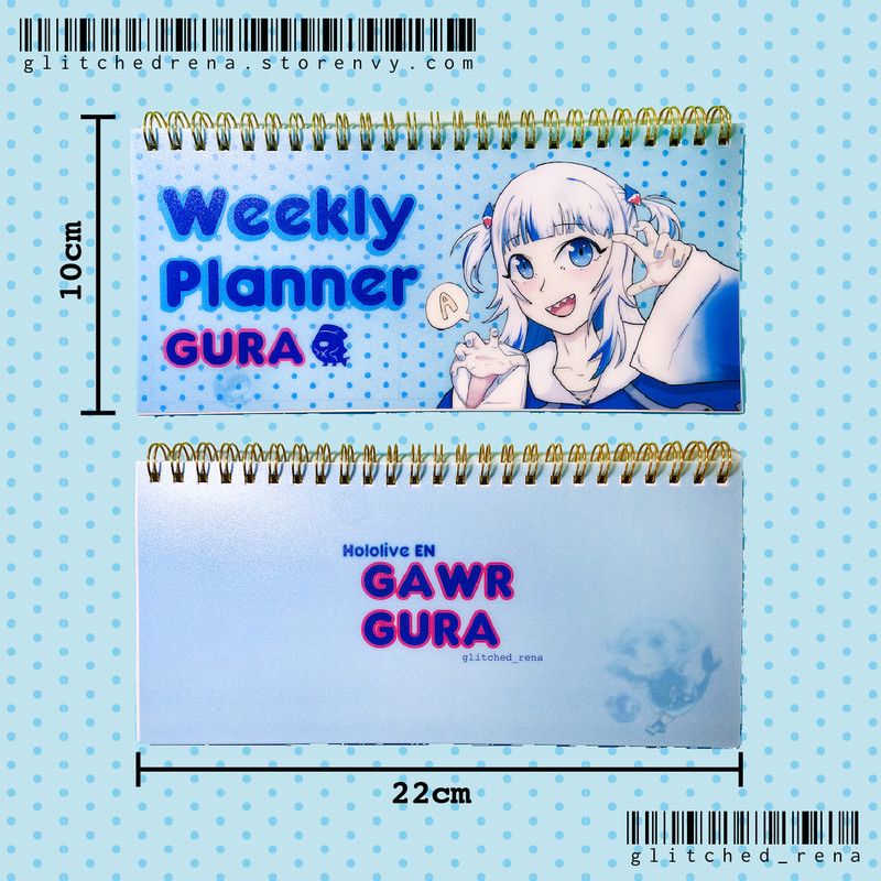 Glitched Rena Gawr Gura Weekly Planner