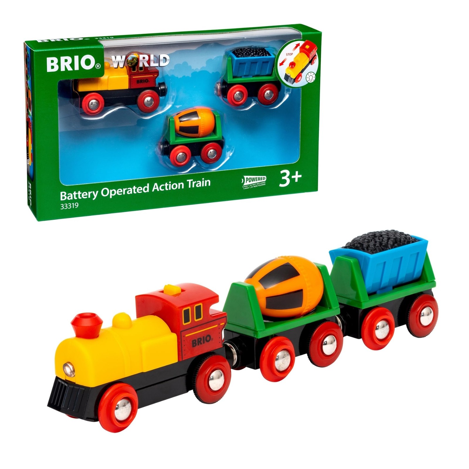 World Battery Operated Action Train - Motorized for Wooden T