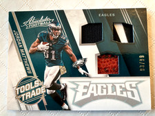 Jordan Matthews 2016 Absolute TOOLS TRADE GU JERSEY / BALL / SHOE SSP /99 Eagles