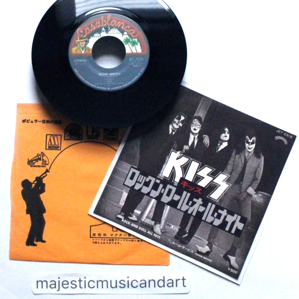 RARE ORIGINAL 1975 KISS ROCK AND ROLL ALL NITE 7" VINYL NM BOGART ACE FREHLEY Foto 3 de 4