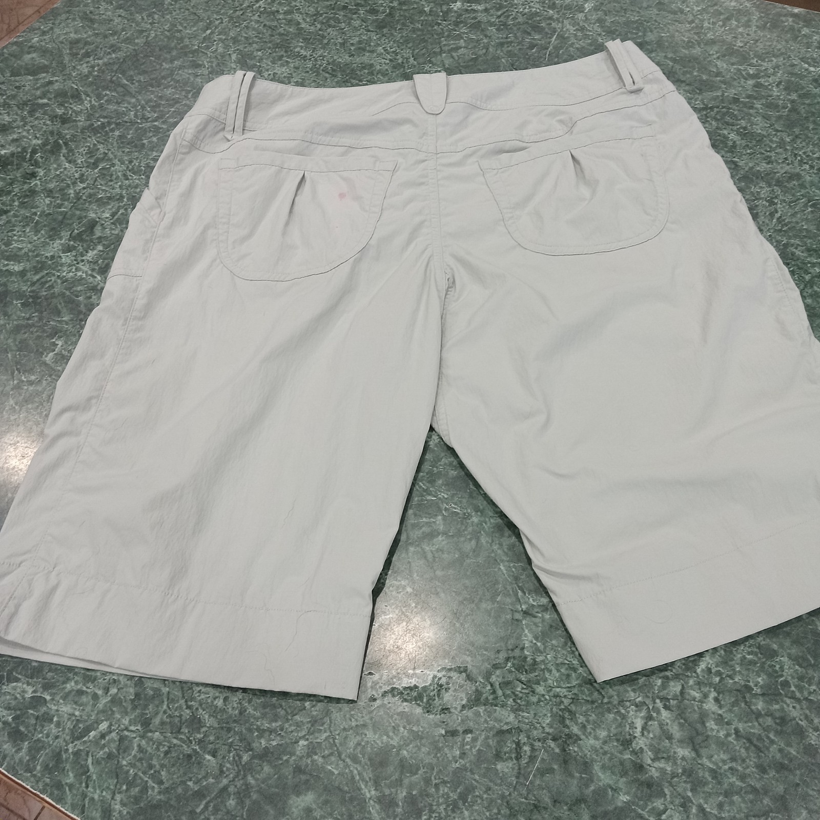 Arc'teryx Pantaloncini Donna Parapetto Leggeri Escursionismo Trail Asciugatura Rapida Tan DIFETTOSI