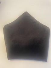 Black Silk Satin Pocket Square Handmade 10 X 10 Inches