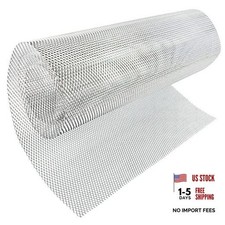 47 x 15.7 inches Car Grill Mesh Sheet Tone Aluminum 3 x 6 mm Rhombus Silver