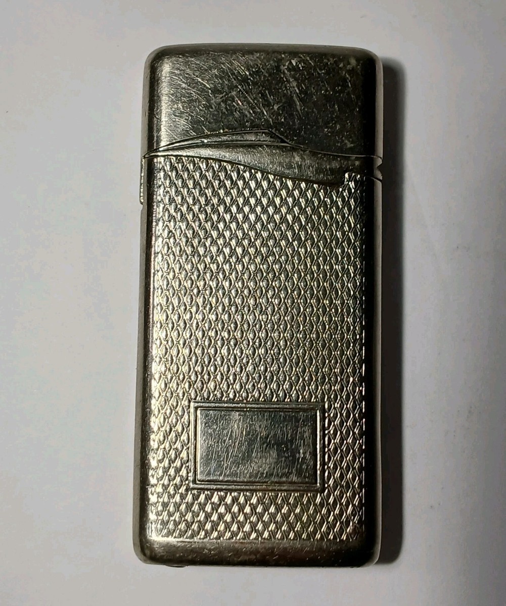 old vintage cigarette lighters 1950s Vintage Lucky Lighter SHD 1387 Old Vintage Cigarette Lighter Silver  Tone
