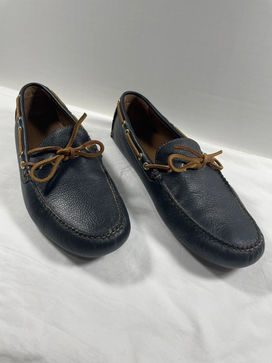 Brooks Brothers Shoes Mens 10.5 Blue Leather Driving Moc Loafers Casual Comfort Dirigo Driving Moc - Harbor Blue Montorso | Rancourt & Co  main image 4