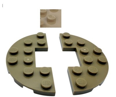 LEGO  2x Plate 3x6 Half Round with Cutout Sand Yellow | 18646 | 6096108