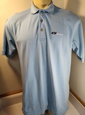 VINTAGE 90s Reebok Golf Polo Shirt Men's M Medium Light Blue Short Sleeve