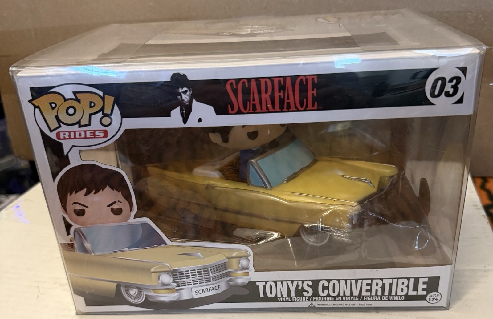 ¡Funko Pop Scarface abovedada! Rides-Tony's Convertible-Caja Menor Daños-Protector