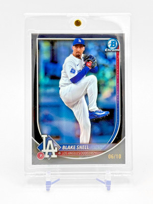 2025 Bowman Chrome Blake Snell Dodgers SP True Black Refractor /10