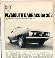 1967 Plymouth Barracuda Notchback Hardtop 4 Pg Road Test Article Mopar