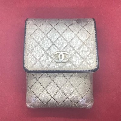 coco chanel cigarette case Super Rare, Authentic Chanel CoCo Cigarette Case, Matelassé, Gold