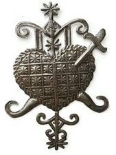 Veve Erzulie Dantor- Handmade Wall Hanging Ar...