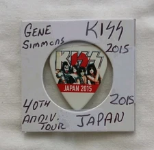 Gene Simmons Guitar Pick Kiss 40th Anniversary Tour Issued 2015 Japan Rising Sun