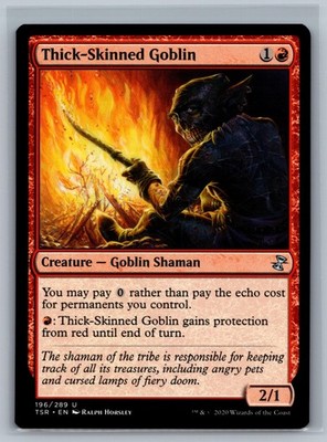 Magic MTG Time Spiral Remastered Thick-Skinned Goblin #196/289 TCG CCG