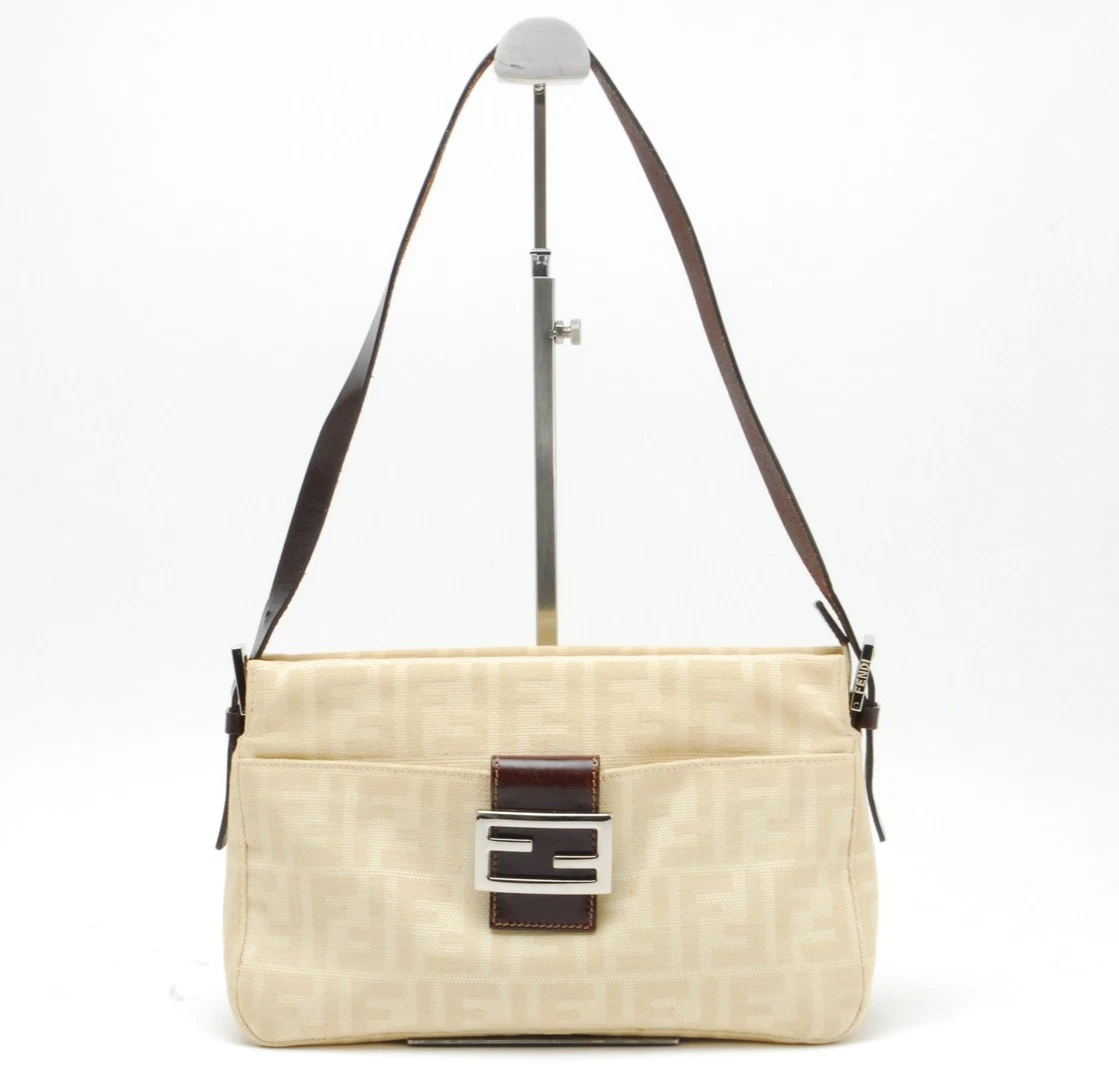 Fendi — FENDI Mamma Shoulder Bag Ivory Canvas