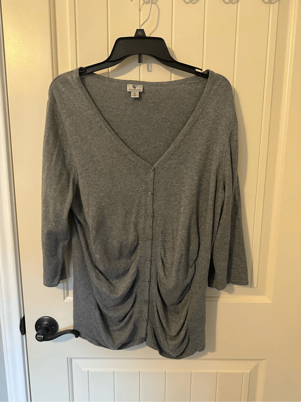 Worthington Gray Basic Minimal Stretch Basic Butt… - image 3