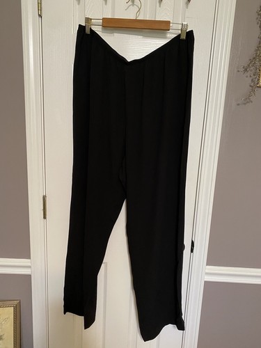 Lovely Eileen Fisher Lightweight Silk Crepe Pull On Pants~XL~Easy Elegant~LN! - 第 1/7 張圖片