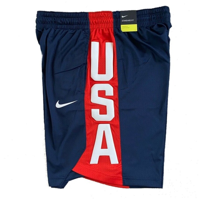 Nike Team USA Olympics Basketball Practice Shorts Sz. Small Red Blue