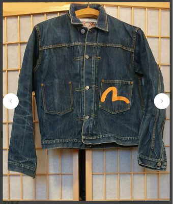 EVISU MANIACS'' SONDERMODELL Jeansjacke Gr. L / M VINTAG