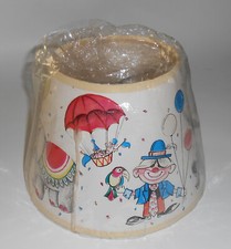 Vtg 1970s 1980s Child Baby Lamp Shade Circus Clown Elephant Balloons NOS Nursery