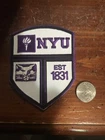 NYU UNIVERSITY Vintage Embroidered Iron On Patch 3.5” X 2.5”