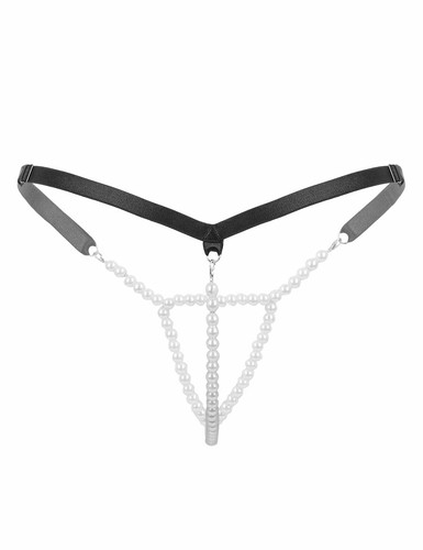 Women Micro Pearl G-string Lingerie Thong Panty Sexy Night Lingerie Underwear - Picture 66 of 107