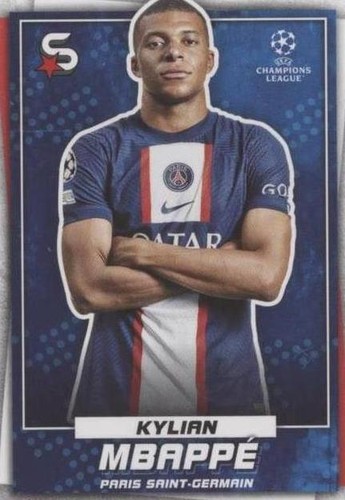 KYLIAN MBAPPE 2022 TOPPS CHROME MERLIN UEFA BLUE SHIMMER -FRANCE