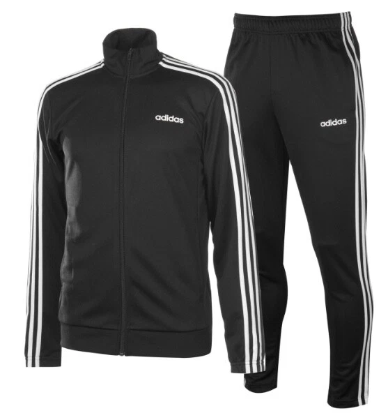 Adidas 3 Stripe Hommes Surv tement Surv tements de Jogging Noir