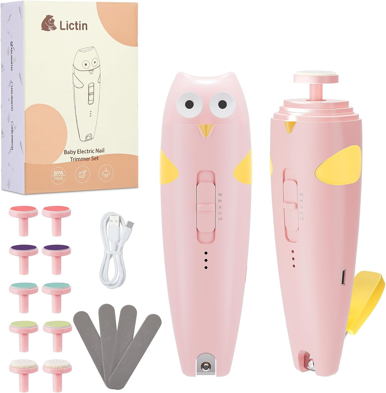 Tagliaunghie Elettrica 15 in 1: Tecnologia Sicura per Manicure Baby