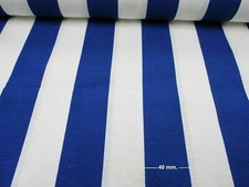 Blue White Stripe Fabric Sofia Stripes Curtain Striped Material -110'' wide