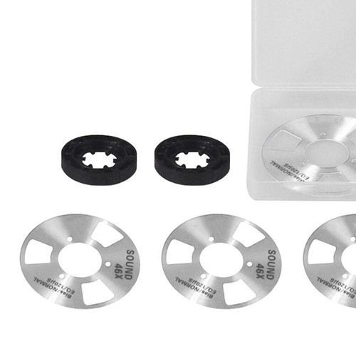 Metal Reel-to-reel Cassette Tape Aluminum 4 Reels + 2 Wheel Audio Tape(Silver) - Picture 10 of 11