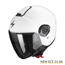 EXO-CITY II 2 CASCO JET DOPPIA VISIERA SCORPION EXO BIANCO LUCIDO SOLID WHITE