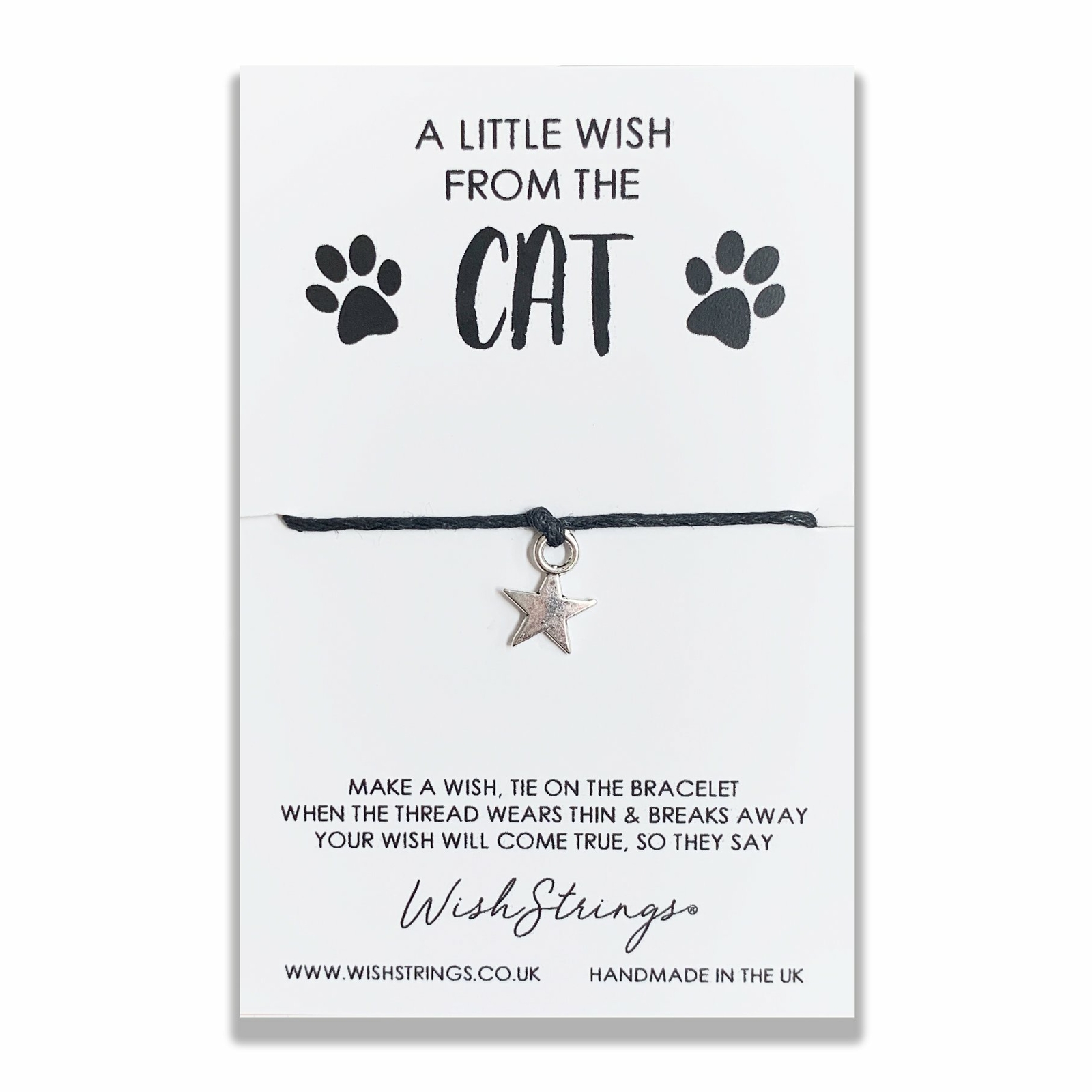 From The Cat Wish String Bracelet With Lucky Charm Sentimental Gift