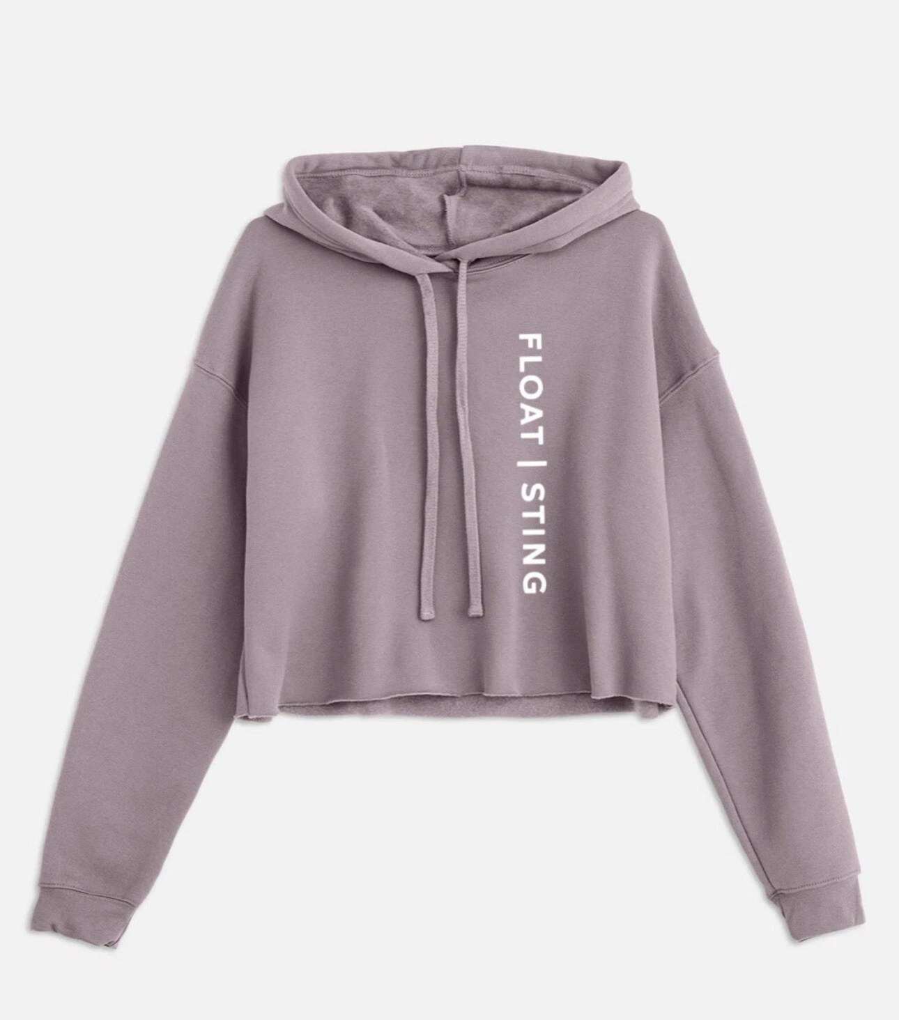FLOAT + STING | Sueded Crop Hoodie | Dark Heather Grey | Med
