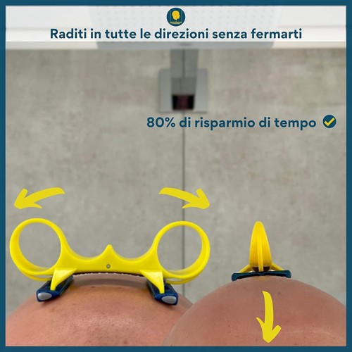 twinshaver rasoio per la testa + 4 lame di ricambio, protezione tagli & (N5e - Foto 3 di 6