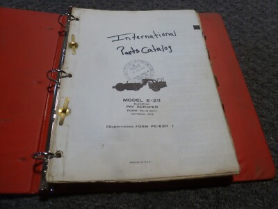 International E-211 Elevating Pay Scraper Parts Catalog Manual PC-E211-1 xz