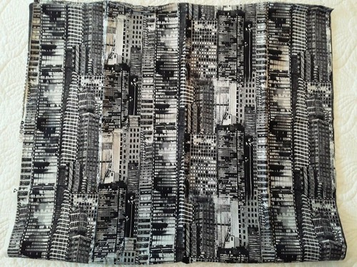 Springs Steele Noir Urban Sprawl Cotton Fabric Black Gray Cream City Print 42x36