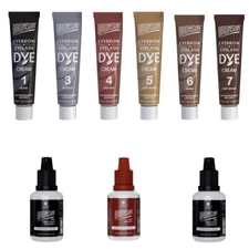 Bronsun NEW eyebrow dye cream set - 6 shades + 2 oxidizer cream 3% + dye remover