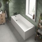 Nuie 1700 x 750mm Thin Edge Single Ended Bath Modern Bathroom Tub White Acrylic