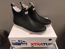 XTRATUF Mens 6 in Ankle Deck Slip- Black- Siz...