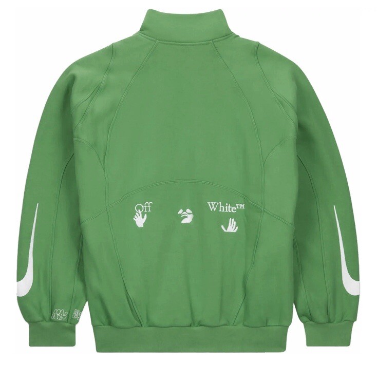 OFF WHITE X NIKE Nike x bianco sporco MC giacca da pista verde kelly