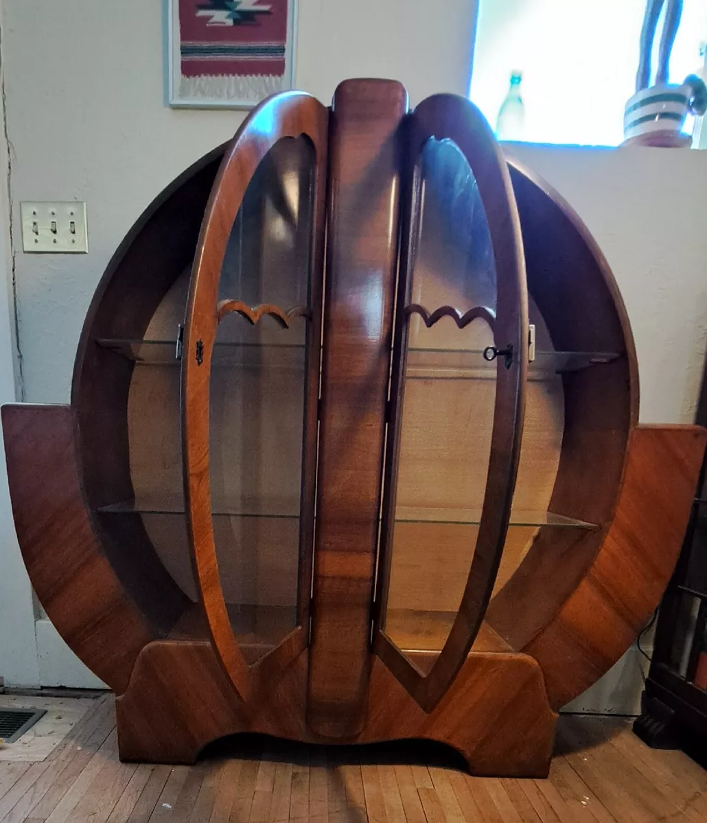 Art deco on sale round cabinet