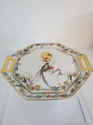 Fine Theodore Haviland Limoges ARCADIA Bird of Paradise Serving Bowl D 10''