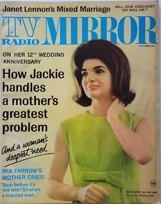 JACQUELINE KENNEDY October 1963 TV RADIO MIRROR Magazine MIA FARROW