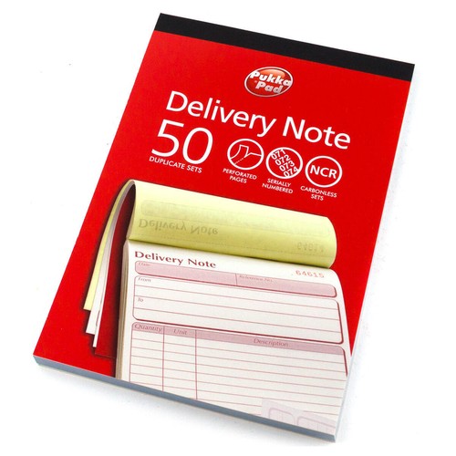 Pukka Pad Duplicate Delivery Notebook Carbonless 50 Sets DCU5881 Warehouse New - Picture 3 of 4