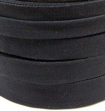 Fettuccia nero in cotone per manici di borse, largo 40mm, spesso 13mm, lungo 50m