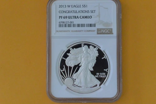 2013-W Silver Eagle Proof Congratulations Set  NGC PF69 UCAM - RARE