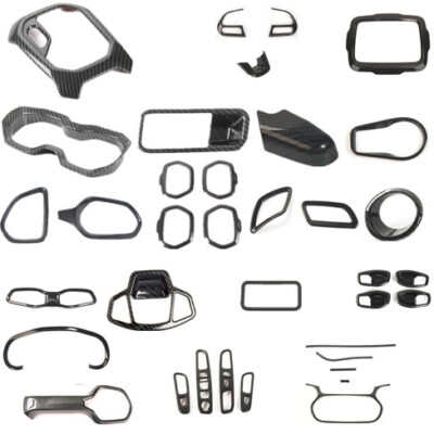 For Jeep Renegade 16-18 Full Interior Cover Trim Carbon Fiber Center Accessories